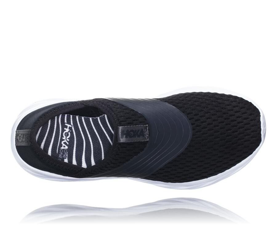 Sandalias Hoka One One Hombre - Ora Recovery - Negras/Blancas - FAD061435